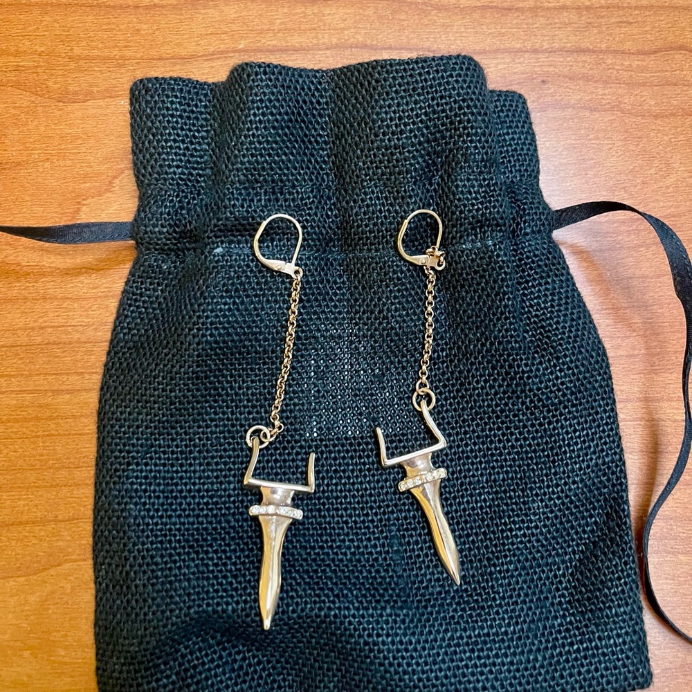 Sachin + Babi Rose Gold  Dangling Earrings